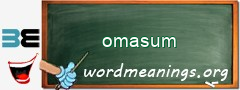 WordMeaning blackboard for omasum